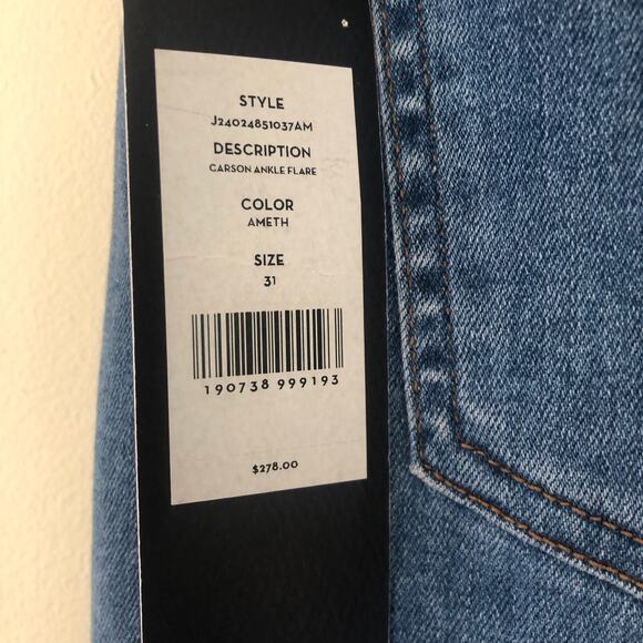 Veronica Beard Womens Carson Ankle Flare High Rise Jeans Blue Size 31 NWT - Picture 10 of 12